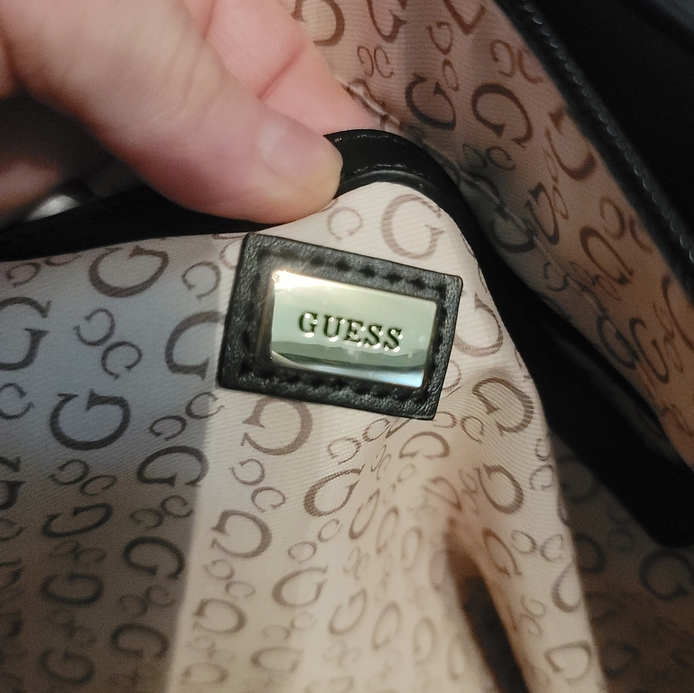 GUESS Black Embossed Handbag - Picture 5 of 6